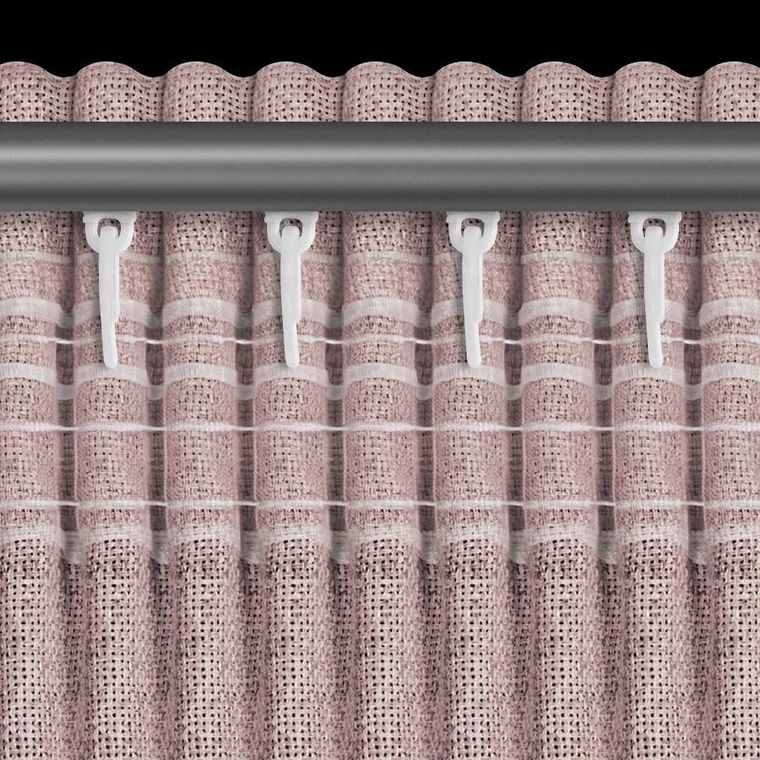 Eurofirany, zasłona gotowa, Jula2, na taśmie, 140-270 cm, pudrowy