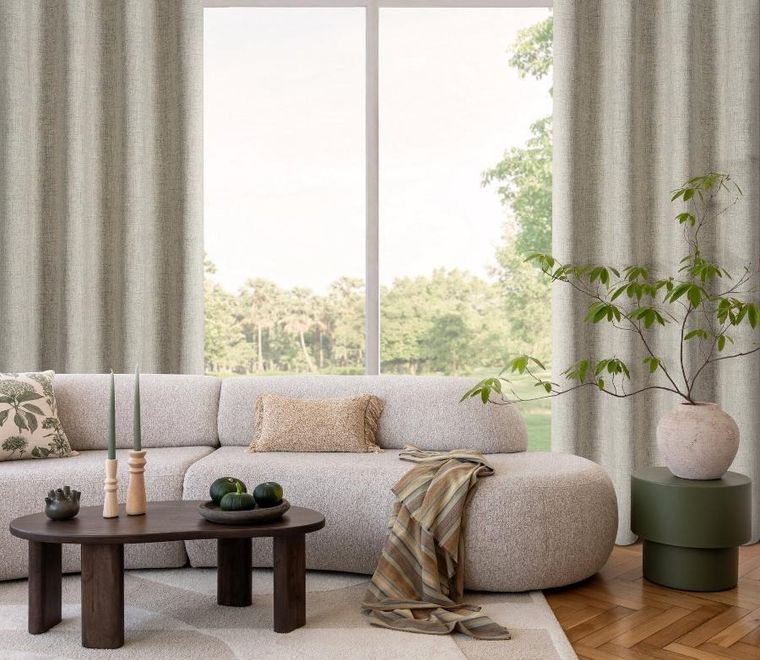 Eurofirany, zasłona gotowa, Linda, 140-250 cm, ciemnobeżowy