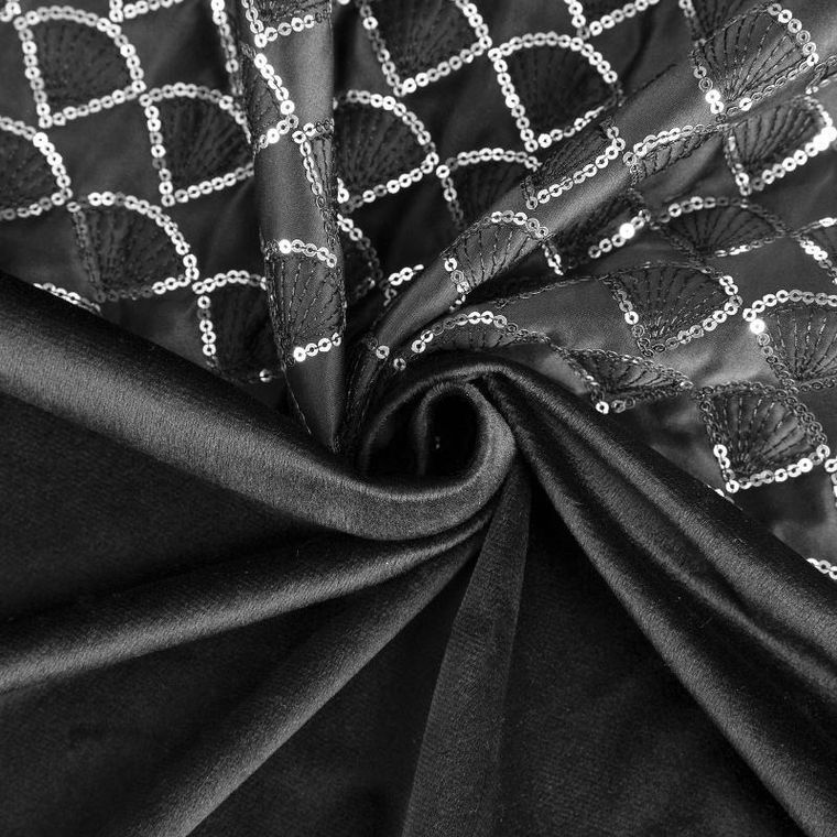 Eurofirany, zasłona gotowa, Margot, 140-250 cm, czarny