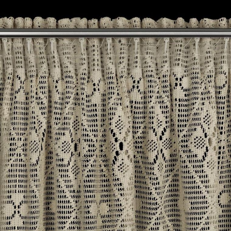 Eurofirany, zasłona gotowa, Nela, na taśmie 140-270 cm, naturalny