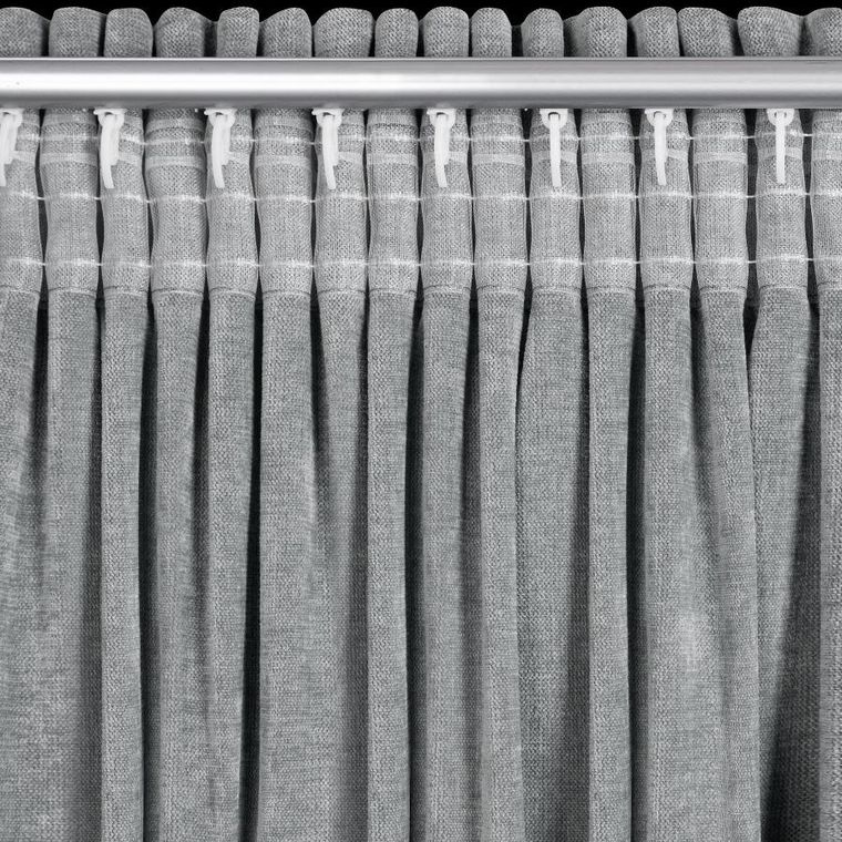 Eurofirany, zasłona gotowa, Nilo, na taśmie, 140-270 cm, szary
