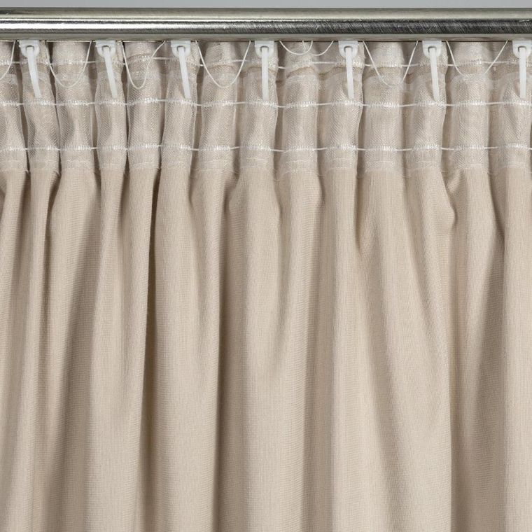 Eurofirany, zasłona gotowa, Raja, na taśmie, 140-270 cm, beżowy