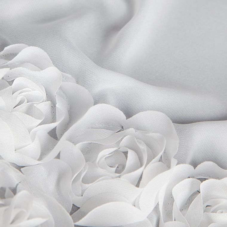 Eurofirany, zasłona gotowa, Roses, na taśmie, 150-70 cm