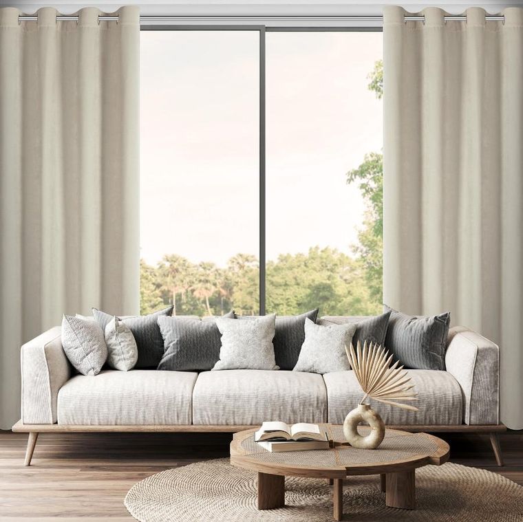 Eurofirany, zasłona gotowa, Vani, 140-250 cm, jasnobeżowy