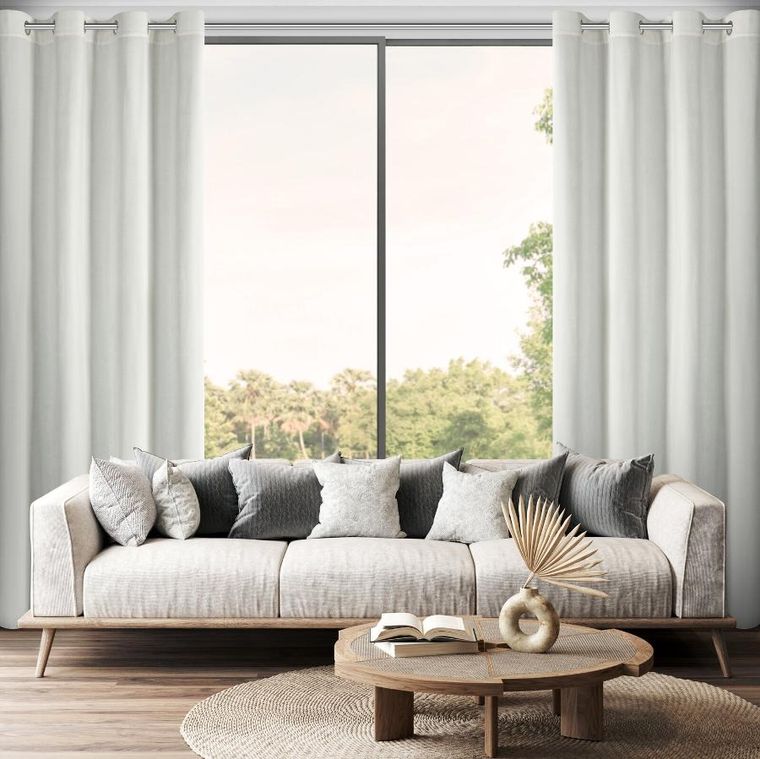 Eurofirany, zasłona gotowa, Vani, 140-250 cm, naturalny