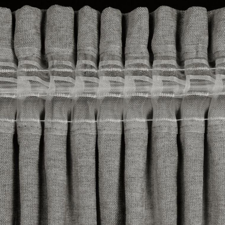 Eurofirany, zasłona gotowa, Vani, na taśmie, 140-270 cm, szary