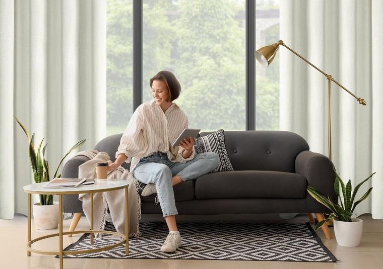 Eurofirany, zasłona zaciemniająca gotowa, Bethy, 135-250 cm, kremowy