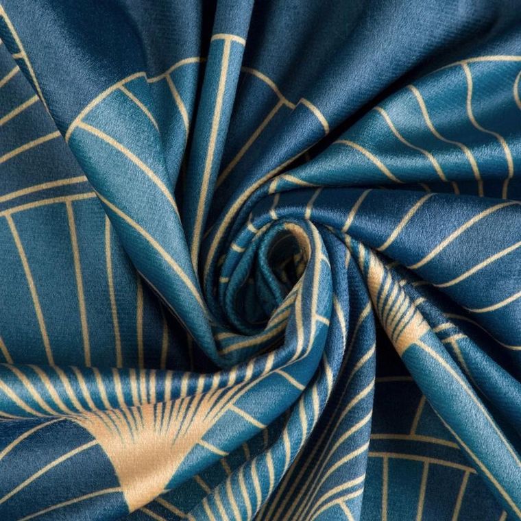 Eurofirany, zasłona zaciemniająca gotowa, d91, Gina, 140-250 cm, granatowy