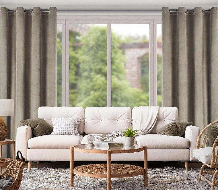 Eurofirany, zasłona zaciemniająca gotowa, d91 Rosa, 140-250 cm, brązowy