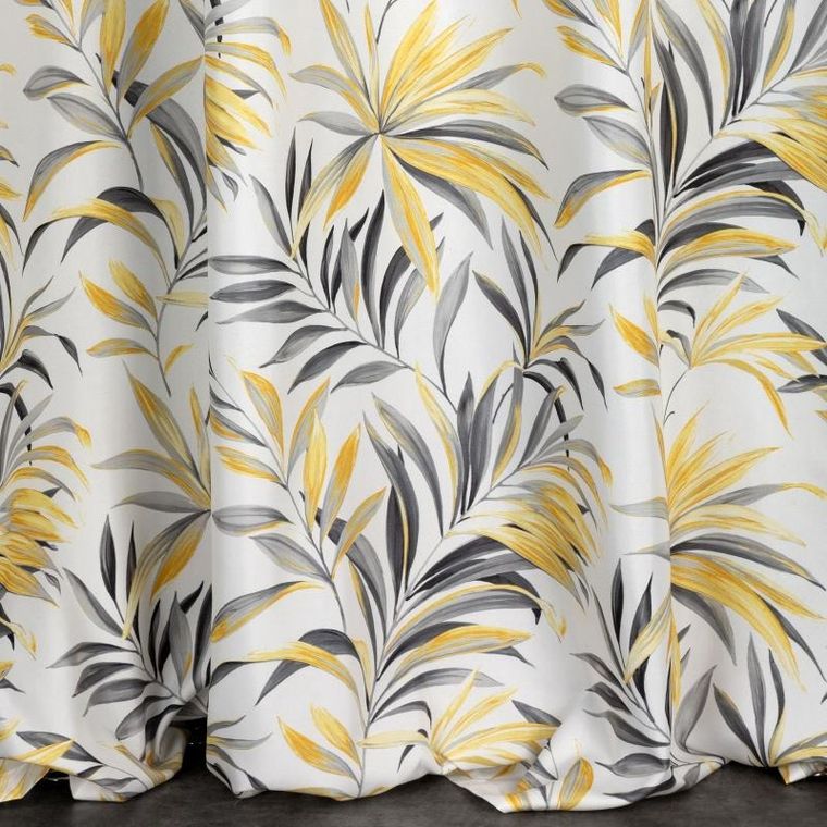 Eurofirany, zasłona zaciemniająca gotowa, Elia, 140-250 cm, musztardowy