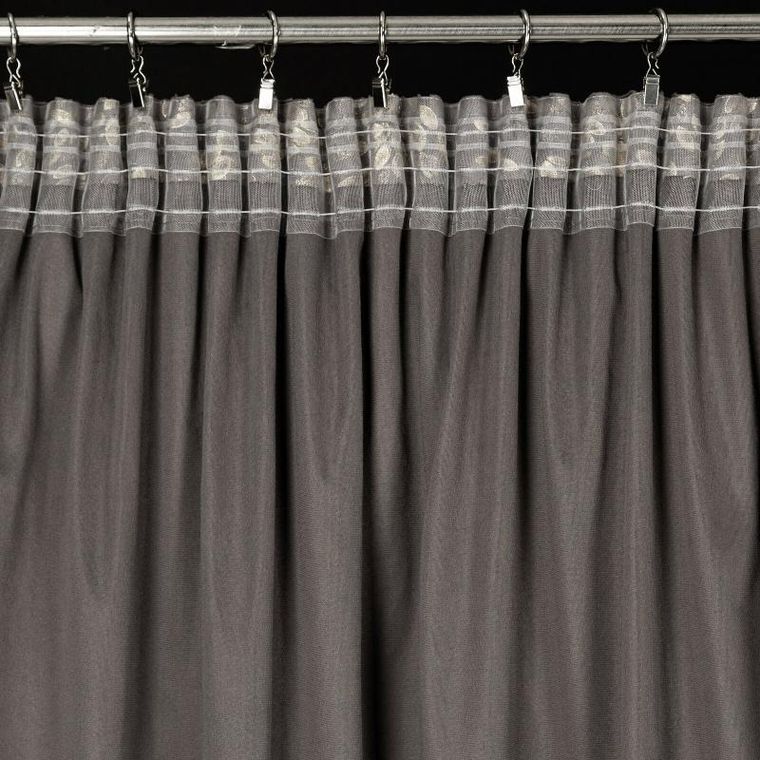 Eurofirany, zasłona zaciemniająca gotowa, Felis, na taśmie, 140-270 cm, grafitowy