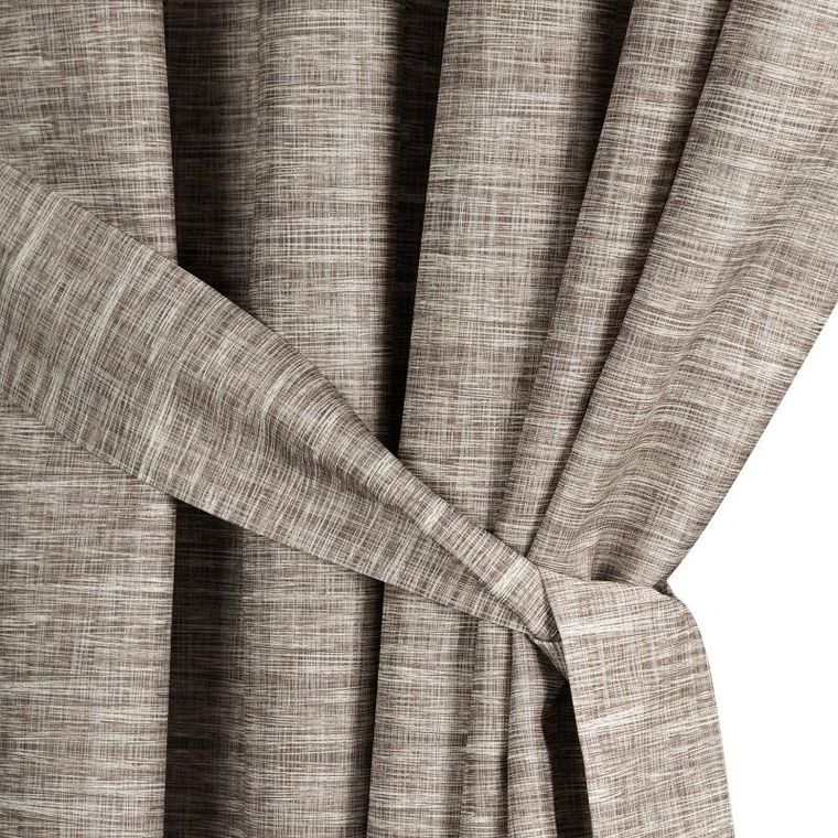 Eurofirany, zasłona zaciemniająca gotowa, Garden, na szelkach, 155-220 cm, brązowy