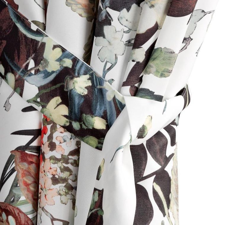 Eurofirany, zasłona zaciemniająca gotowa, Garden, na szelkach, 155-240 cm, biały