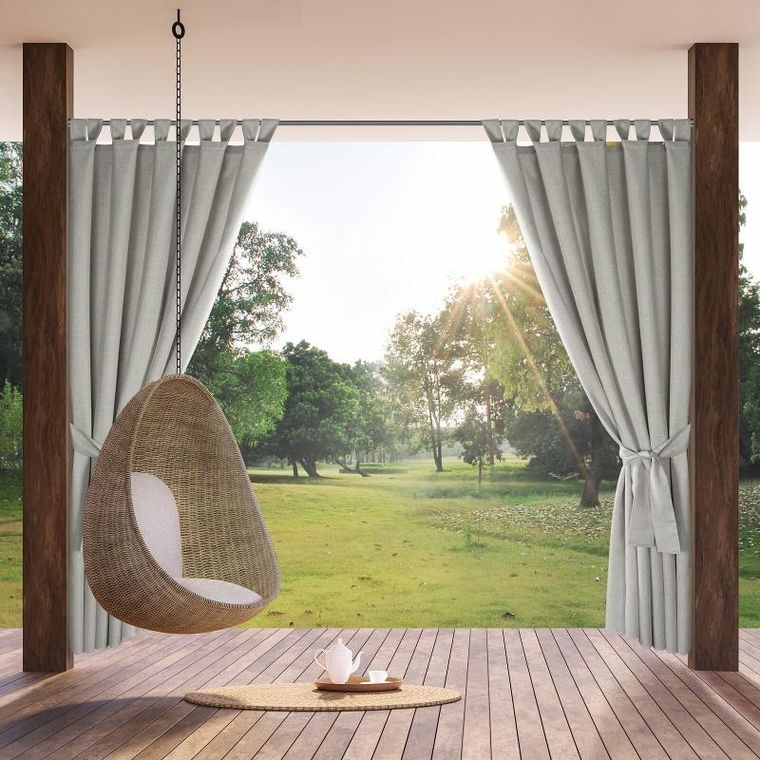Eurofirany, zasłona zaciemniająca gotowa, Garden, na szelkach, 155-240 cm, srebrny