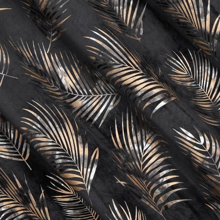 Eurofirany, zasłona zaciemniająca gotowa, Gloria, na taśmie 140-300 cm, czarny