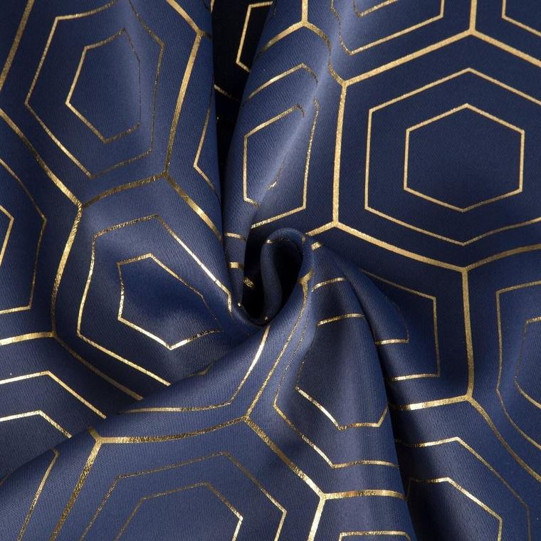 Eurofirany, zasłona zaciemniająca gotowa, Kaja, 135-250 cm, granatowy