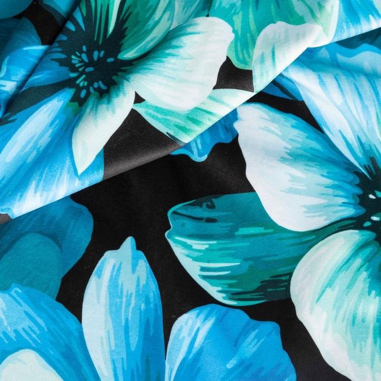 Eurofirany, zasłona zaciemniająca gotowa, Kleo, na taśmie, 140-270 cm, niebieski