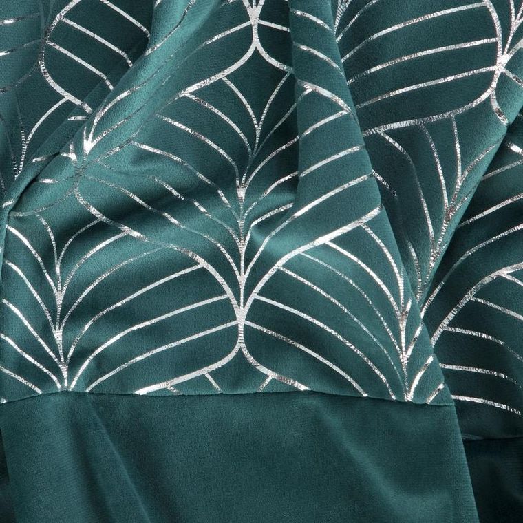 Eurofirany, zasłona zaciemniająca gotowa, Lindi, 140-250 cm, turkusowy