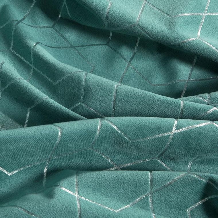 Eurofirany, zasłona zaciemniająca gotowa, Mandi, 135-250 cm, turkusowy