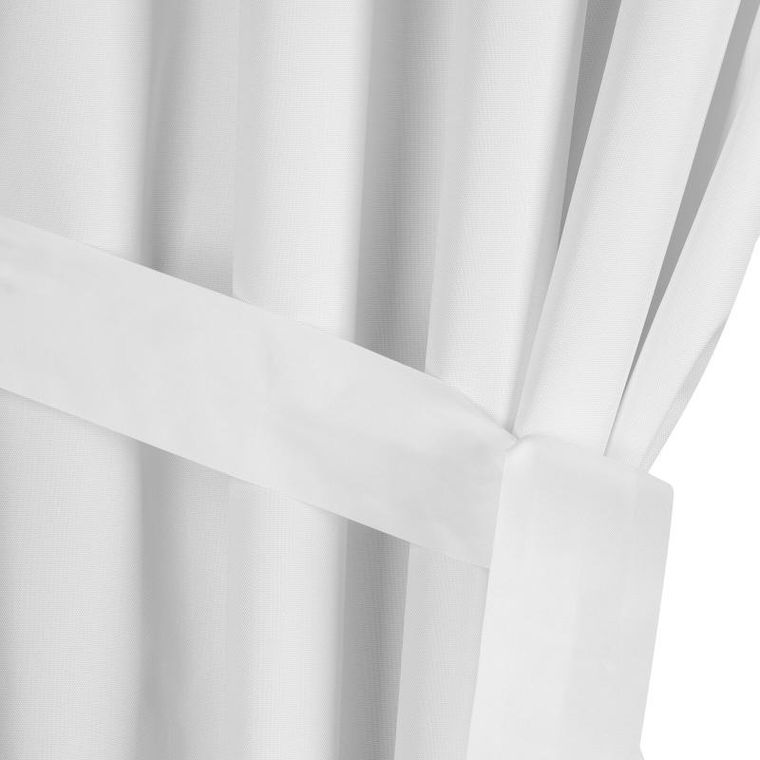 Eurofirany, zasłona zaciemniająca gotowa, na szelkach, garden2, 155-220 cm, biały