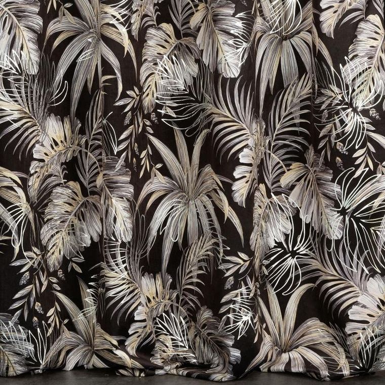 Eurofirany, zasłona zaciemniająca gotowa, na taśmie, 140-270 cm, czarny