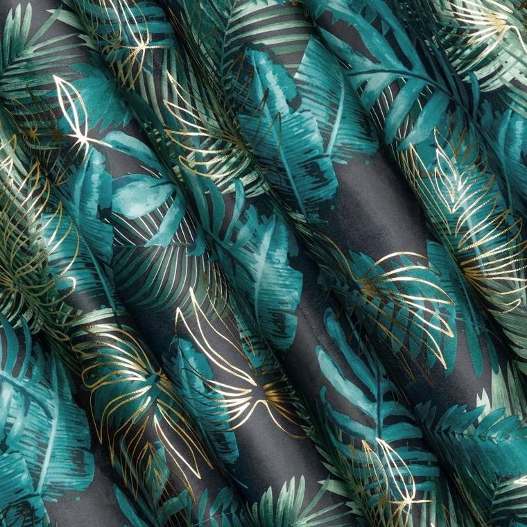 Eurofirany, zasłona zaciemniająca gotowa, na taśmie, Davos, 140-270 cm, czarny