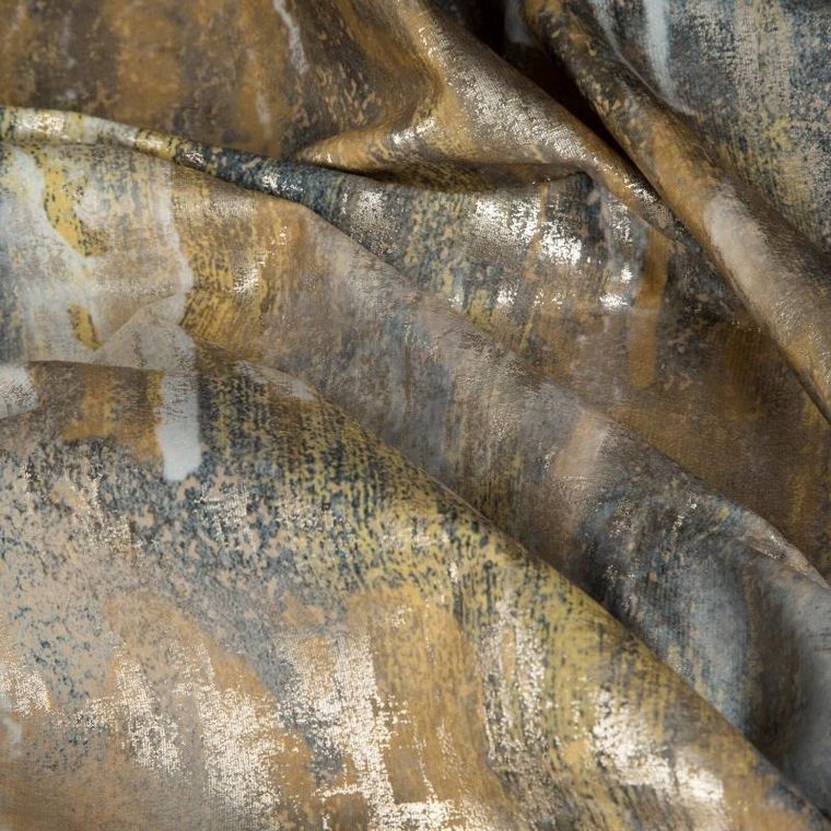 Eurofirany, zasłona zaciemniająca gotowa, na taśmie, Tina, 140-270 cm, musztardowy