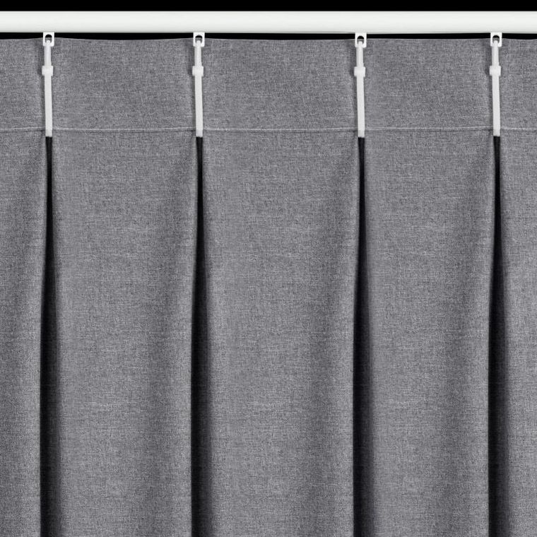 Eurofirany, zasłona zaciemniająca gotowa, Nelisa, 210-270 cm, grafitowy