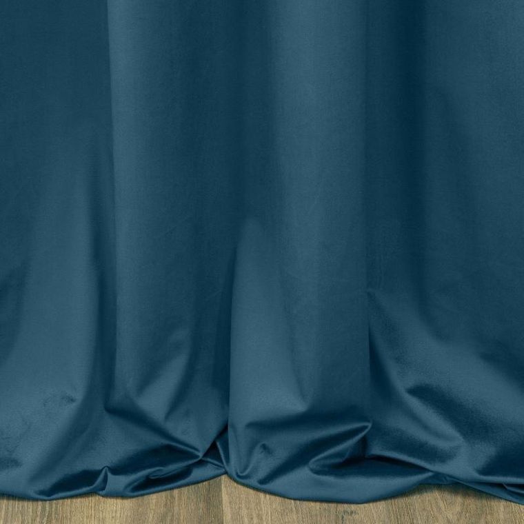 Eurofirany, zasłona zaciemniająca gotowa, Sibel, na taśmie, 140-270 cm, ciemnoniebieski