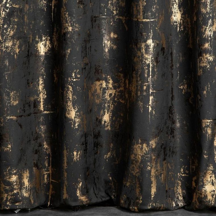 Eurofirany, zasłona zaciemniająca gotowa, Tonia, 140-250 cm, czarny