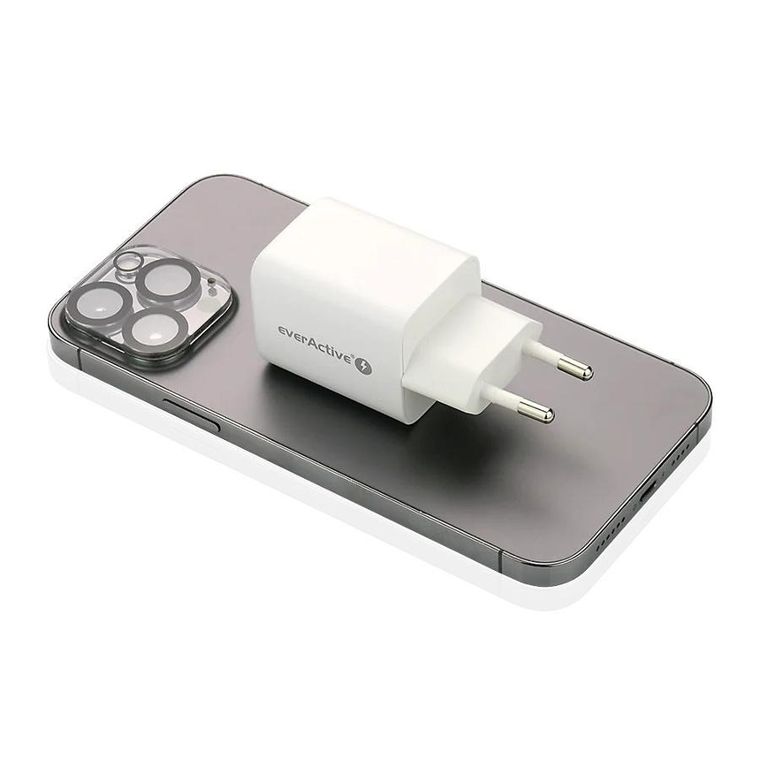 Everactive, ładowarka sieciowa, GAN 1xUSB, 1xUSB-C, QC 4.0, 45W, biała, SC-450Q