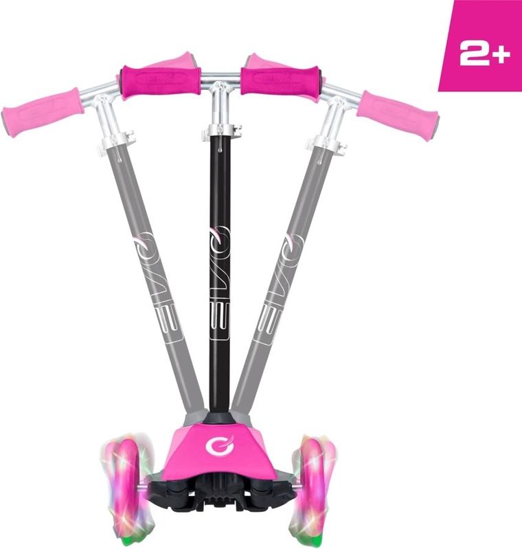 EVO, Light Up Mini Cruiser, hulajnoga, 3-kołowa, różowa