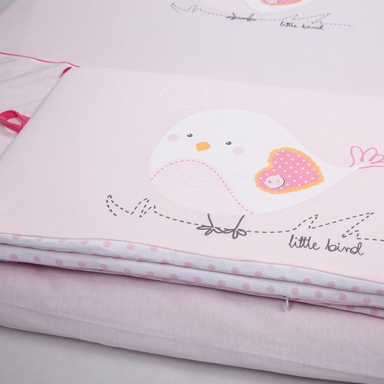 Ewa Klucze Eevi, Zwierzaki, Ptak, 3-częściowy komplet pościeli, 100-135 cm