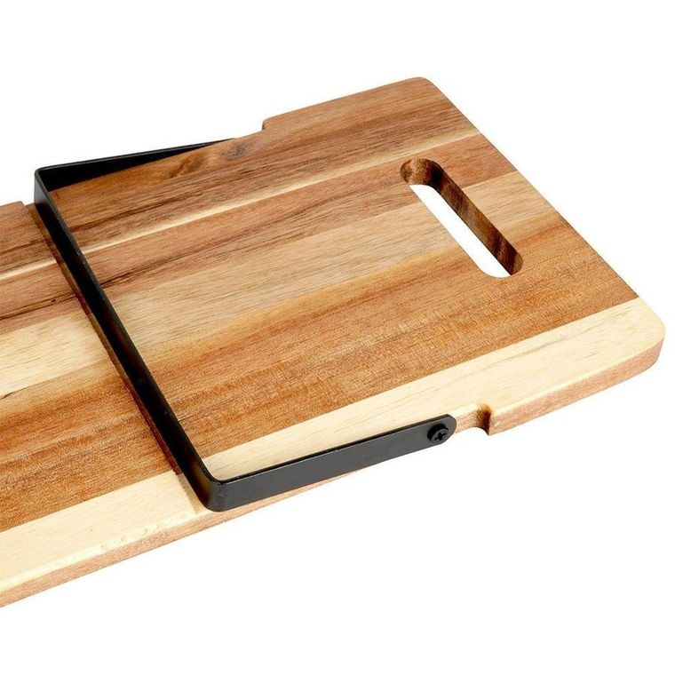 Excellent Houseware, drewniana deska do serwowania, na składanych nóżkach, 67.5-19,3-7.5 cm