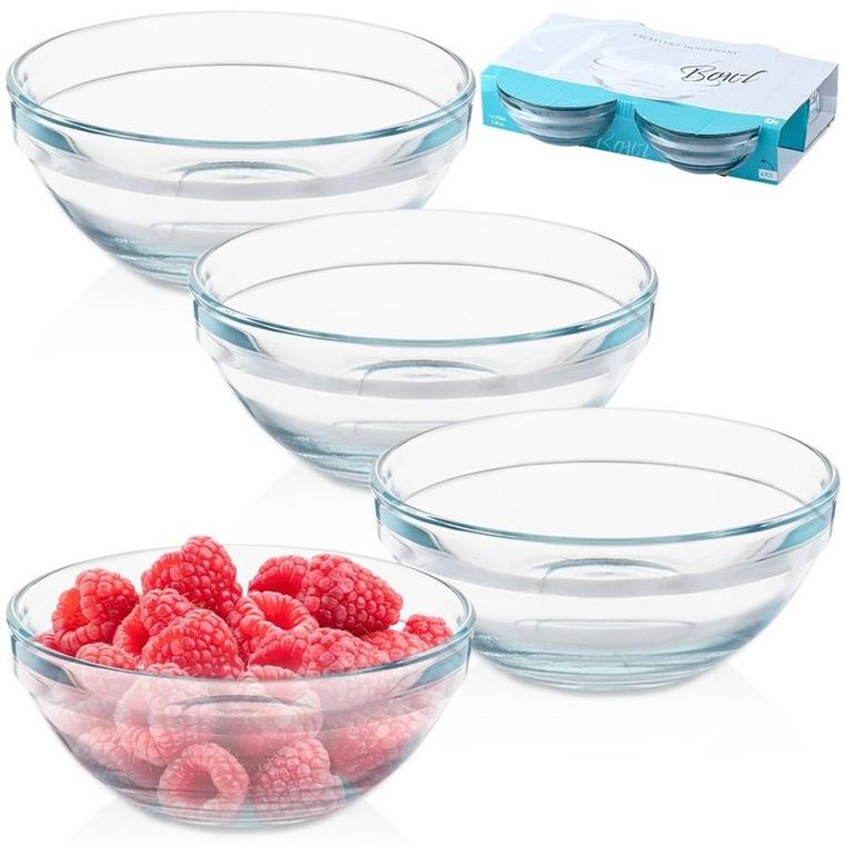 Excellent Houseware, miseczki szklane, 12 cm, 275 ml, 4 szt.