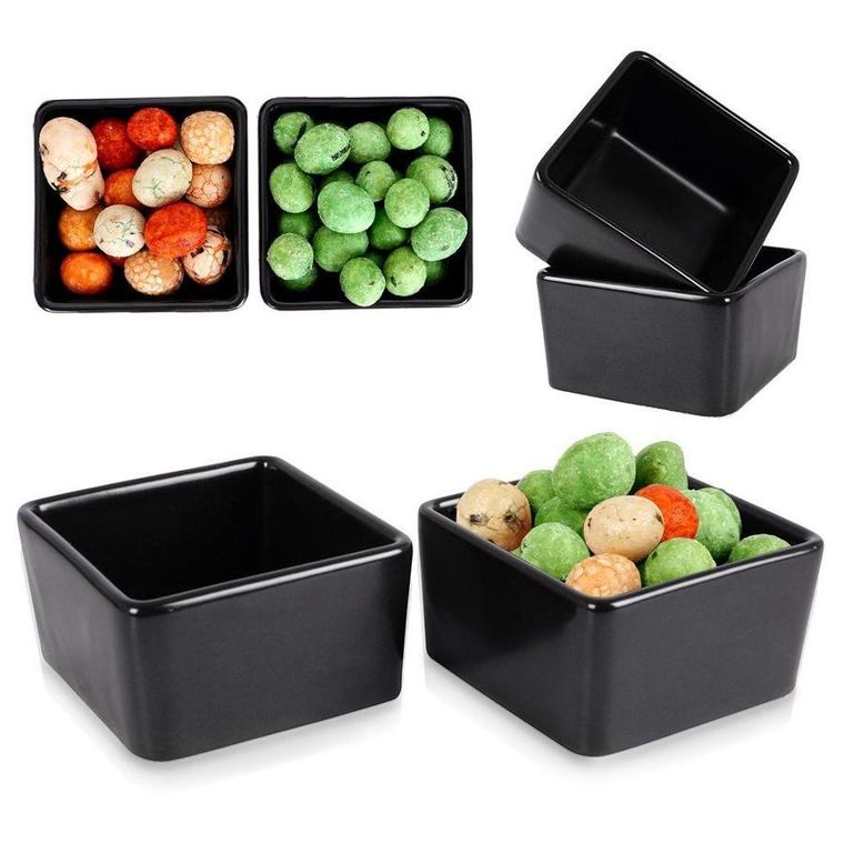 Excellent Houseware, miski na przekąski, kwadratowe, 2 szt.