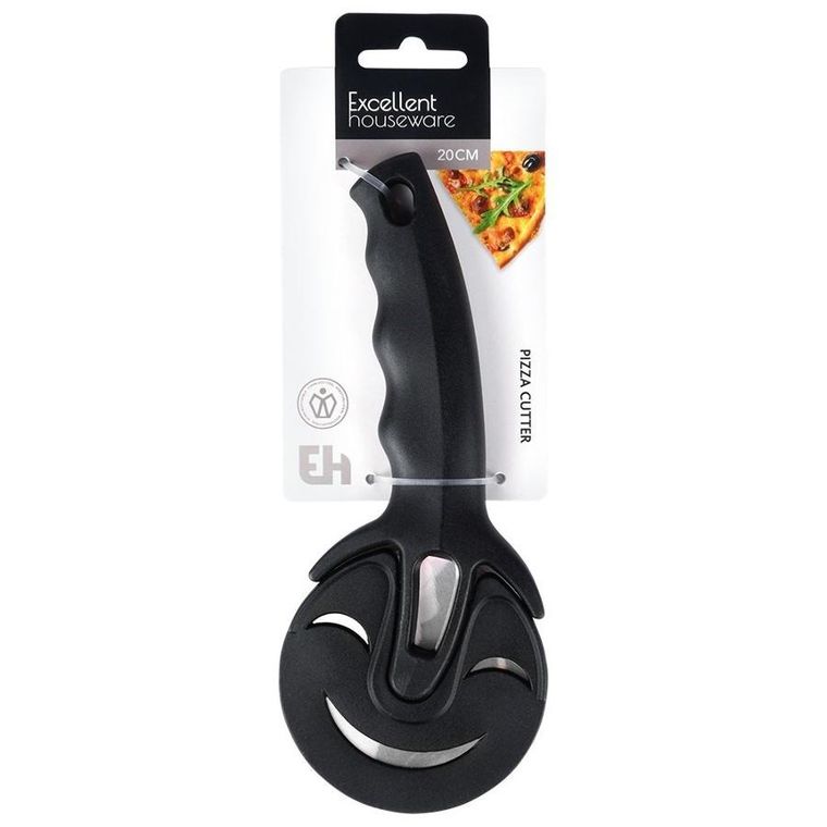 Excellent Houseware, nóż do pizzy, stalowy okrągły, 20 cm