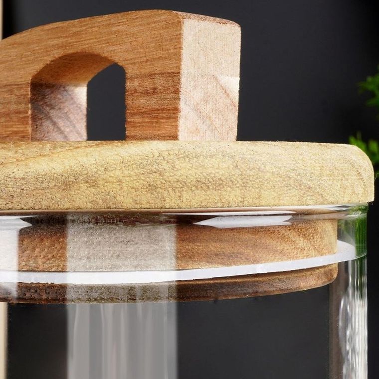 Excellent Houseware, pojemnik kuchenny, szklany z uszczelką i pokrywką, 600 ml