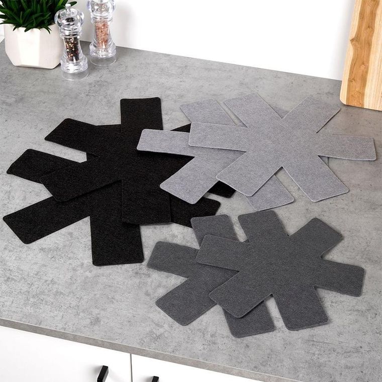 Excellent Houseware, przekładki ochronne do patelni, 6 szt., 38,35,26 cm