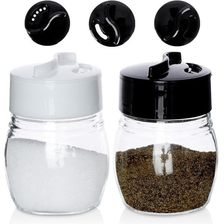 Excellent Houseware, solniczka i pieprzniczka szklana, 2 szt.