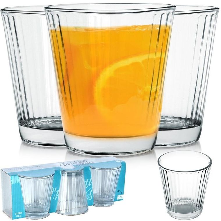Excellent Houseware, szklanki, 220 ml, 3 szt.