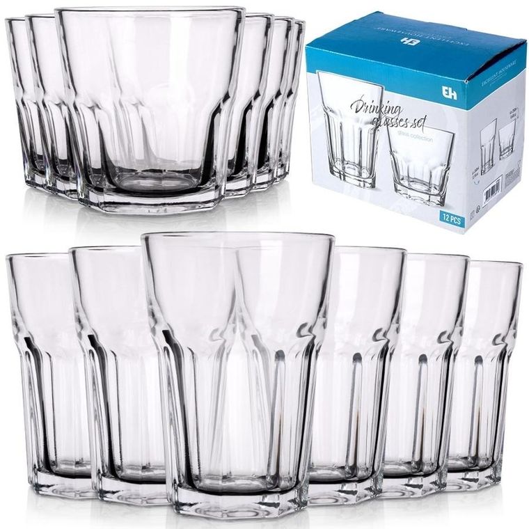 Excellent Houseware, szklanki, 230, 330 ml, 12 szt.