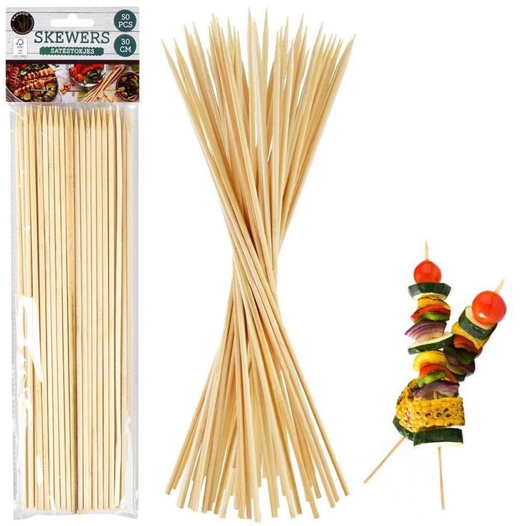 Excellent Houseware, wykałaczki drewniane, 50 szt., 30 cm