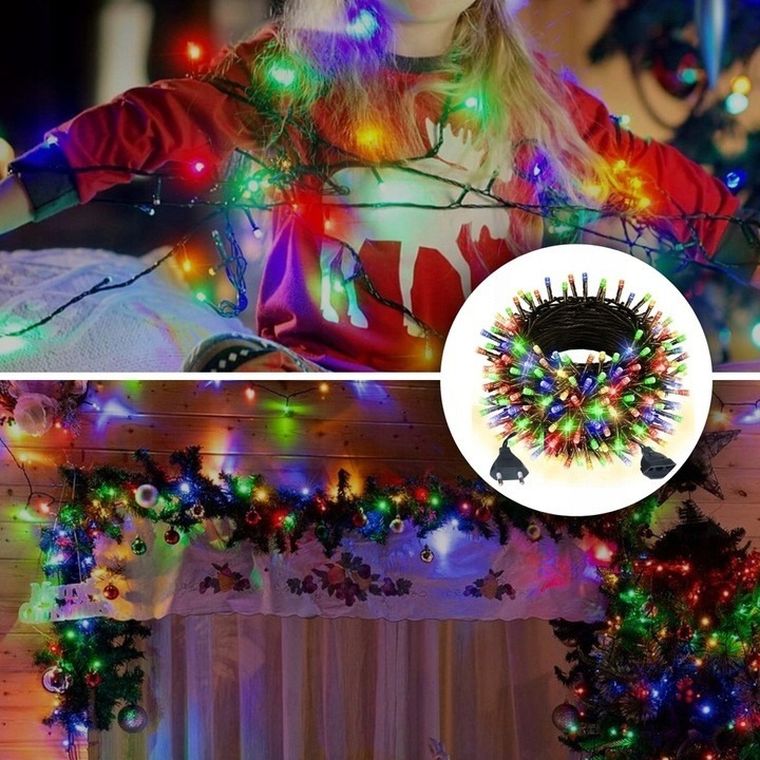 Extralink, lampki choinkowe, świąteczne, 21,7m, 300 LED, zewnętrzne, wewnętrzne, multikolor
