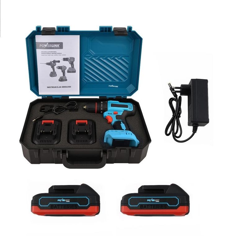 Extralink, Powerlink, akumulatorowa wkrętarka, 13mm 20V 2-1,5Ah