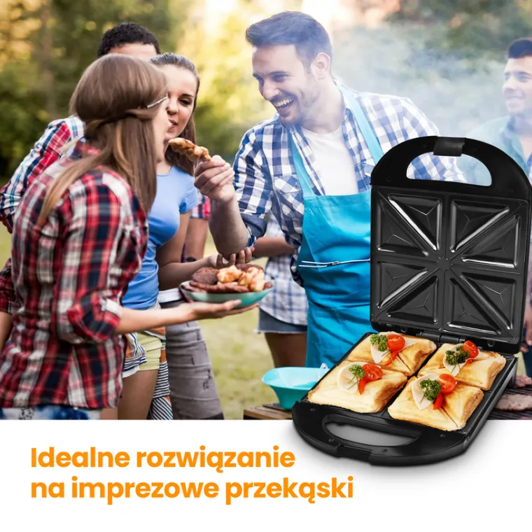 Extralink Smart Life Sandwich-Maker XXL SJ-33, Opiekacz do kanapek XXL, 1400W, Opiekacz na 4 tosty