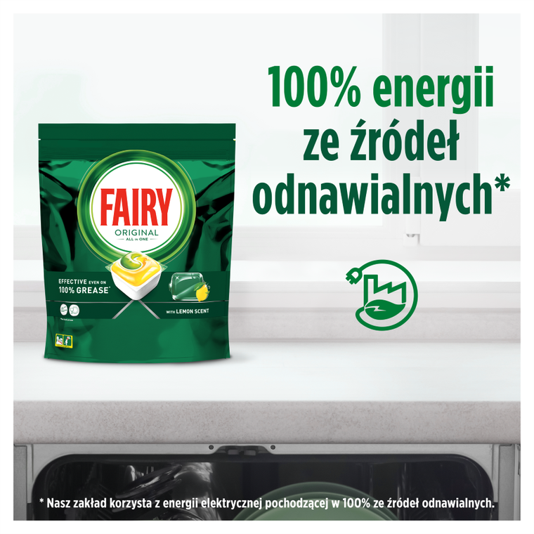 Fairy Original, Cytryna, kapsułki do zmywarki All in One, 56 tabletek