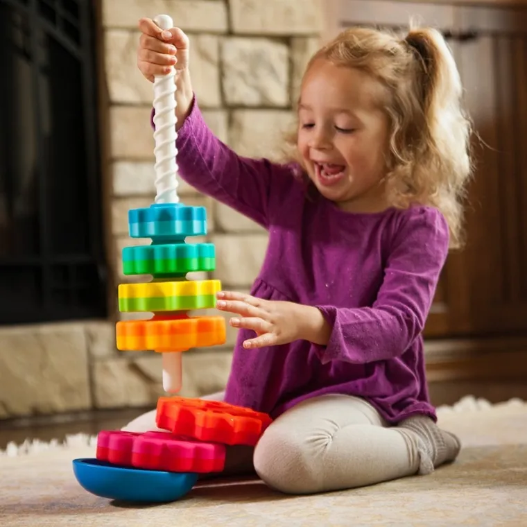 Fat Brain Toy Co. Spin Again, Zakręcona wieża, zabawka kreatywna