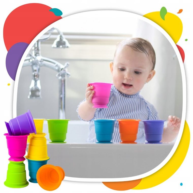 Fat Brain Toy Co, Suction Kupz, silikonowe kubki przyssawki