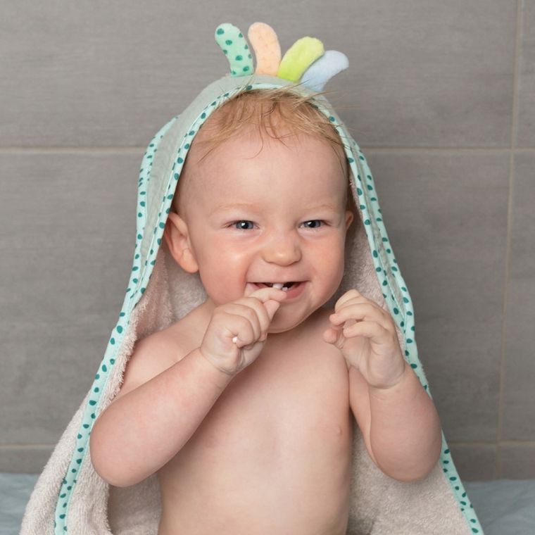 Fehn, Morze, ręcznik z kapturem, ośmiornica, 80-80 cm